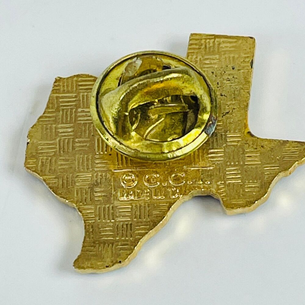 Texas State Outline Dallas Houston Pinback Button approx 1.25in - Picture 2 of 3